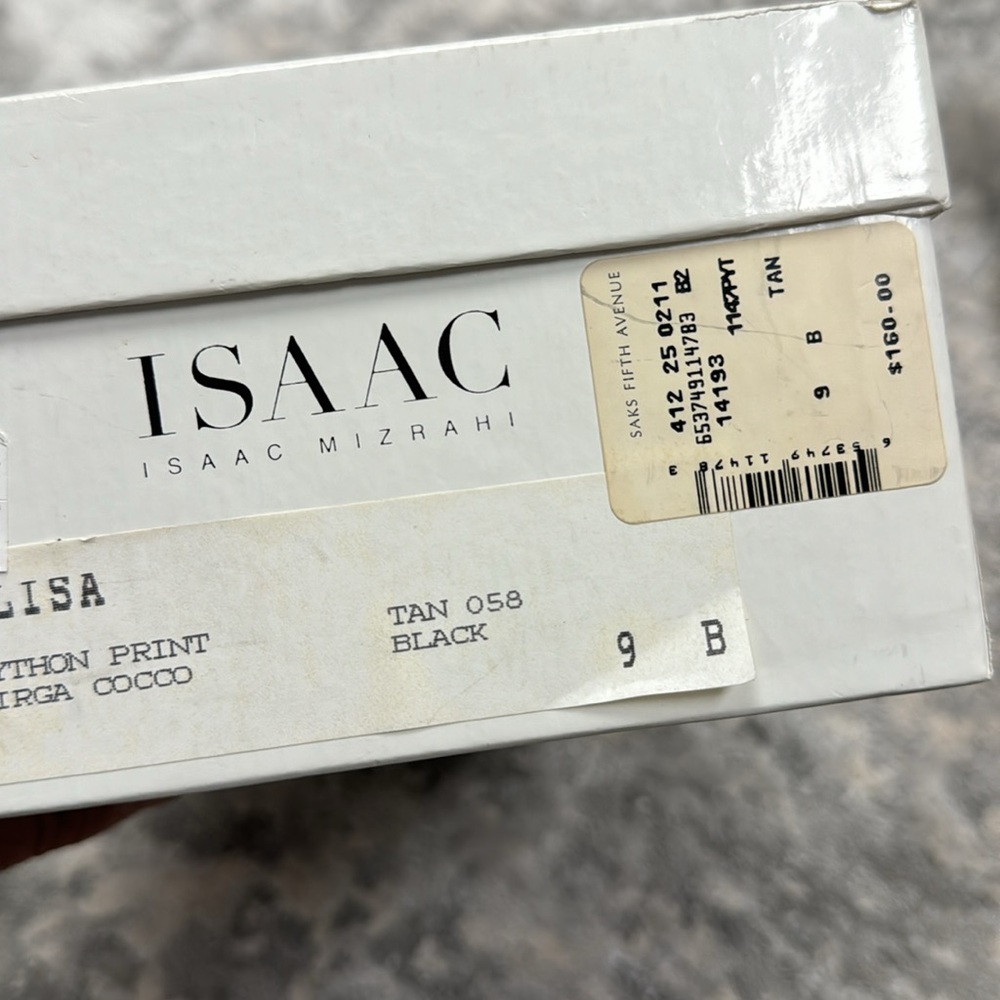 Isaac Mizrahi Elisa Python Print Shoes W Box Sz 9 - image 5
